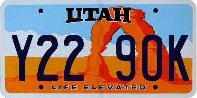 UT license plate Y229OK
