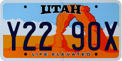UT license plate Y229OX