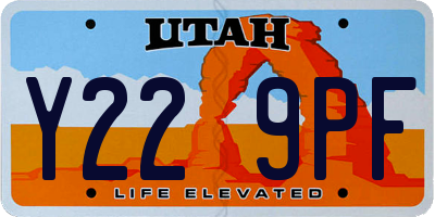 UT license plate Y229PF