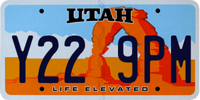 UT license plate Y229PM