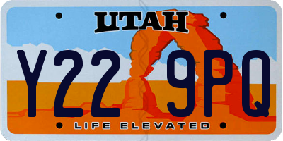 UT license plate Y229PQ