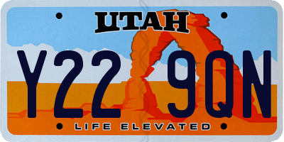 UT license plate Y229QN
