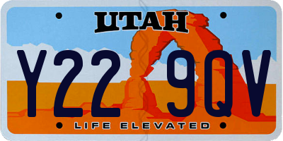 UT license plate Y229QV