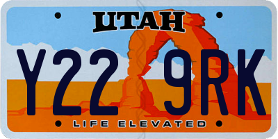 UT license plate Y229RK