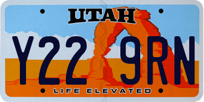 UT license plate Y229RN