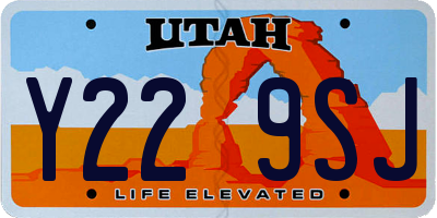 UT license plate Y229SJ