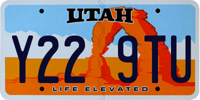 UT license plate Y229TU