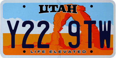 UT license plate Y229TW