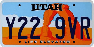 UT license plate Y229VR