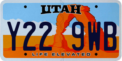 UT license plate Y229WB