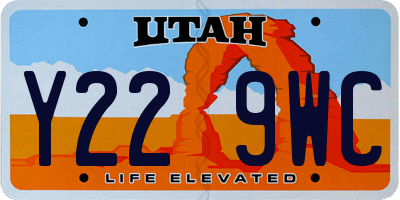UT license plate Y229WC