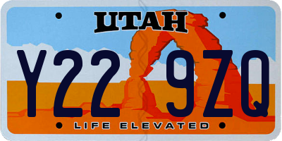 UT license plate Y229ZQ