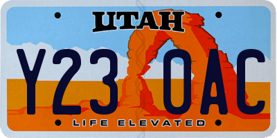 UT license plate Y230AC