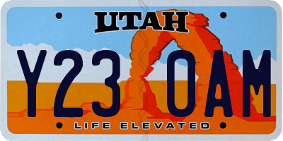 UT license plate Y230AM
