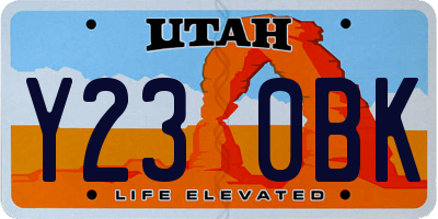 UT license plate Y230BK
