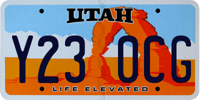 UT license plate Y230CG