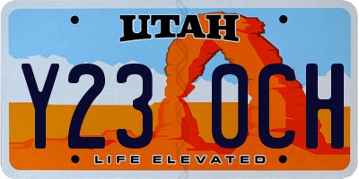 UT license plate Y230CH