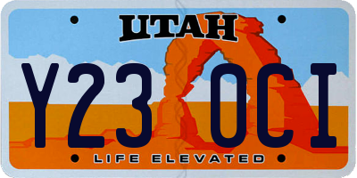 UT license plate Y230CI