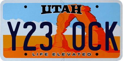 UT license plate Y230CK