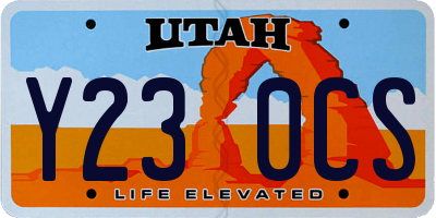 UT license plate Y230CS