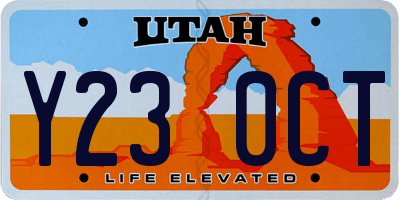 UT license plate Y230CT