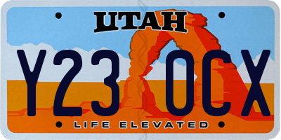 UT license plate Y230CX