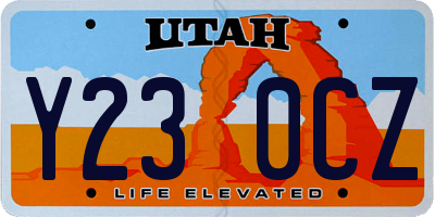 UT license plate Y230CZ