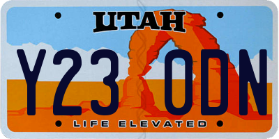 UT license plate Y230DN