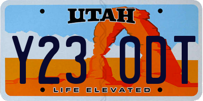 UT license plate Y230DT