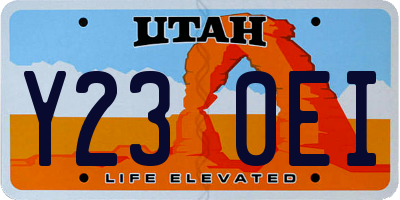 UT license plate Y230EI