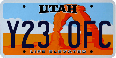 UT license plate Y230FC