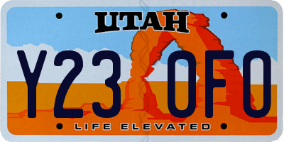 UT license plate Y230FO