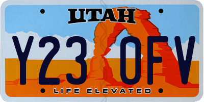 UT license plate Y230FV
