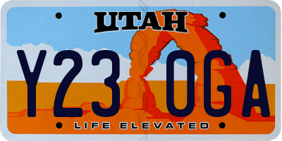 UT license plate Y230GA