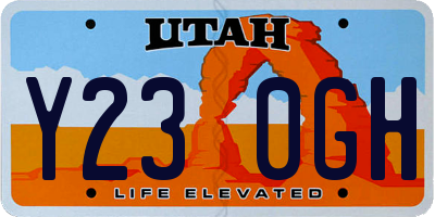 UT license plate Y230GH