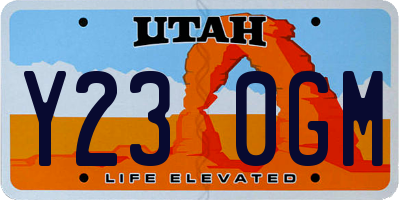 UT license plate Y230GM