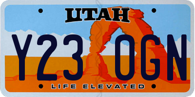 UT license plate Y230GN