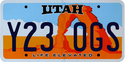 UT license plate Y230GS