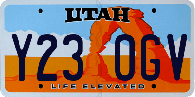 UT license plate Y230GV