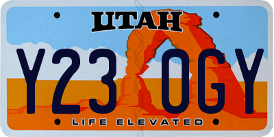 UT license plate Y230GY