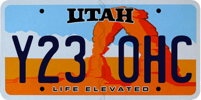 UT license plate Y230HC