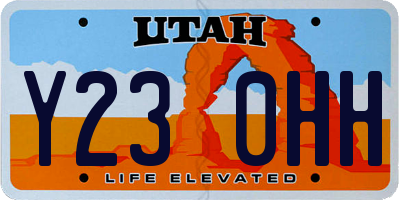 UT license plate Y230HH