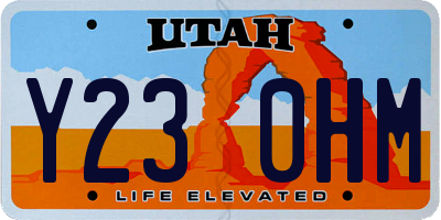 UT license plate Y230HM