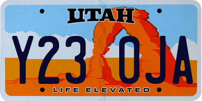 UT license plate Y230JA