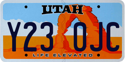 UT license plate Y230JC