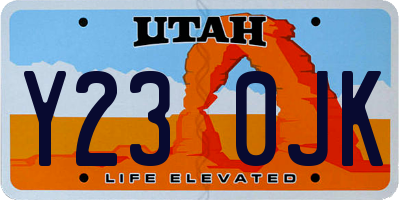 UT license plate Y230JK