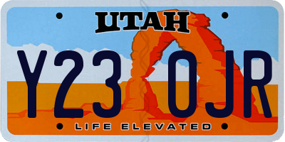 UT license plate Y230JR