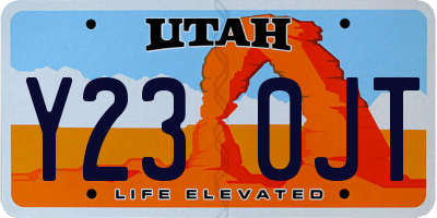 UT license plate Y230JT