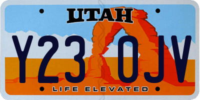 UT license plate Y230JV