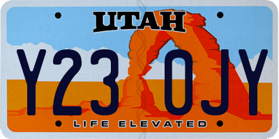 UT license plate Y230JY